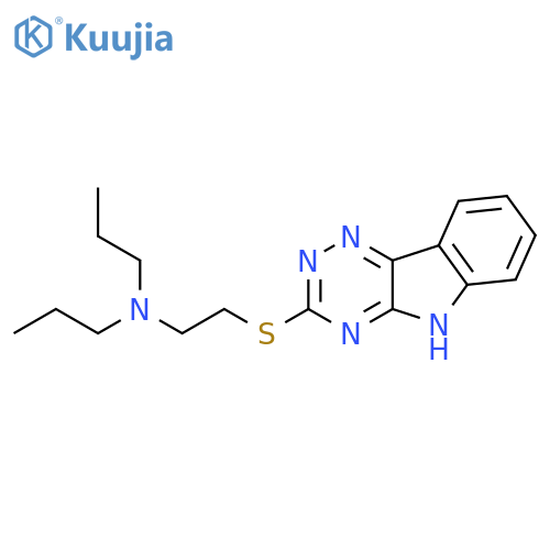 N-Propyl-N-[2-(5H-1,2,4-triazino[5,6-b]indol-3-ylsulfanyl)ethyl]-1-propanamine structure