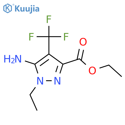 ethyl 5-amino-1-ethyl-4-(trifluoromethyl)-1H-pyrazole-3-carboxylate structure