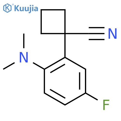 1-2-(dimethylamino)-5-fluorophenylcyclobutane-1-carbonitrile structure
