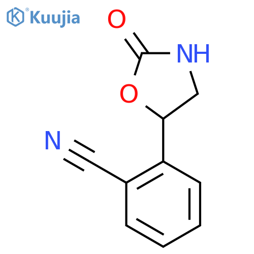 2-(2-oxo-1,3-oxazolidin-5-yl)benzonitrile structure