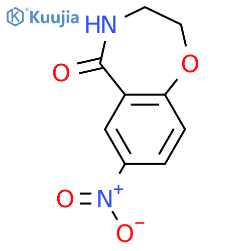 7-nitro-2,3,4,5-tetrahydro-1,4-benzoxazepin-5-one structure