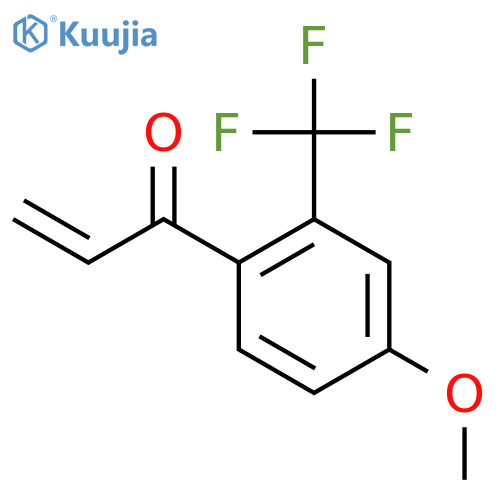 1-4-methoxy-2-(trifluoromethyl)phenylprop-2-en-1-one structure