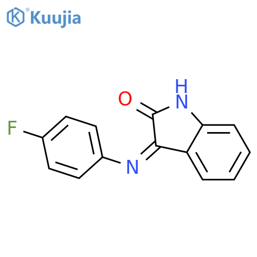 (3Z)-3-[(4-fluorophenyl)imino]-2,3-dihydro-1H-indol-2-one structure