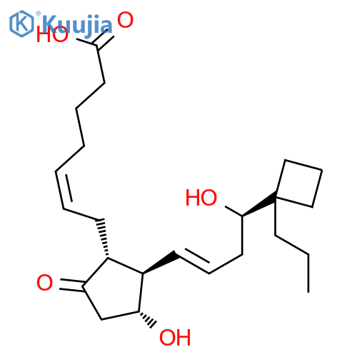 5-Heptenoicacid,7-[(1R,2R,3R)-3-hydroxy-2-[(1E,4R)-4-hydroxy-4-(1-propylcyclobutyl)-1-buten-1-yl]-5-oxocyclopentyl]-,(5Z)- structure