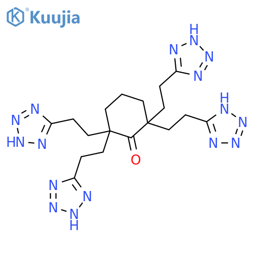 Cyclohexanone, 2,2,6,6-tetrakis[2-(1H-tetrazol-5-yl)ethyl]- structure