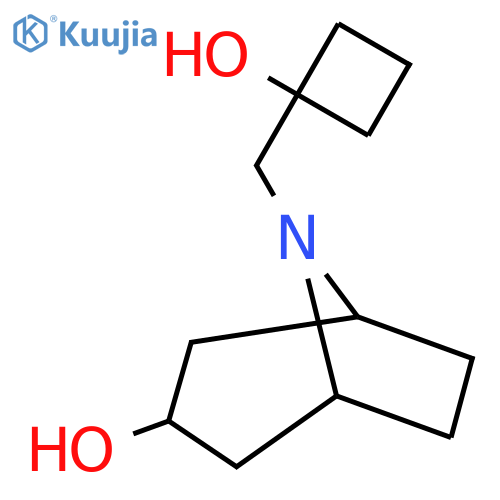 8-[(1-Hydroxycyclobutyl)methyl]-8-azabicyclo[3.2.1]octan-3-ol structure