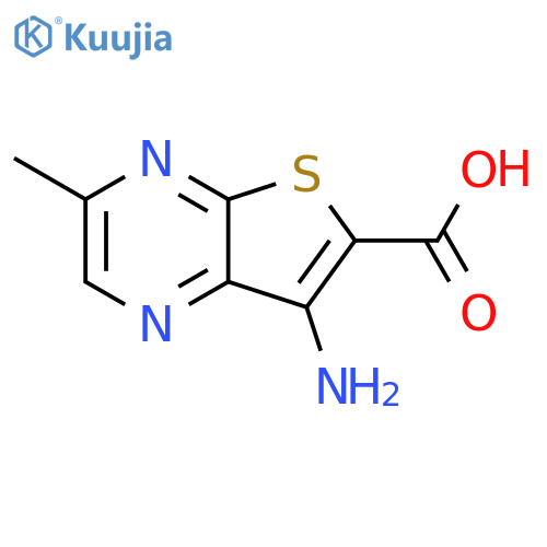 7-Amino-3-methylthieno[2,3-b]pyrazine-6-carboxylic acid structure