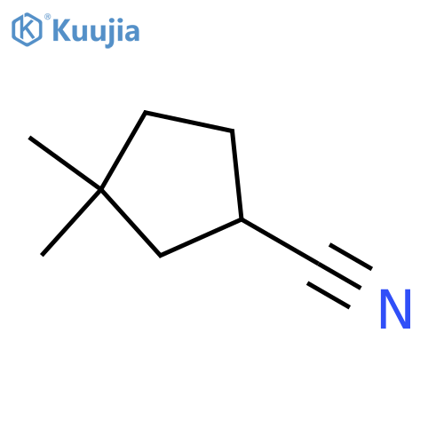 3,3-dimethylcyclopentane-1-carbonitrile structure