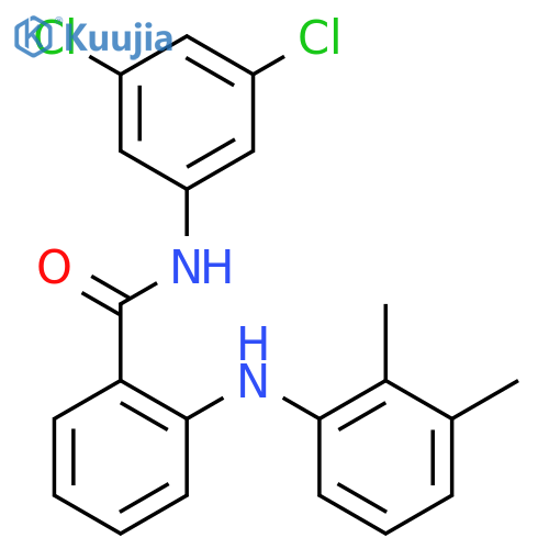 N-(3,5-dichlorophenyl)-2-[(2,3-dimethylphenyl)amino]benzamide structure