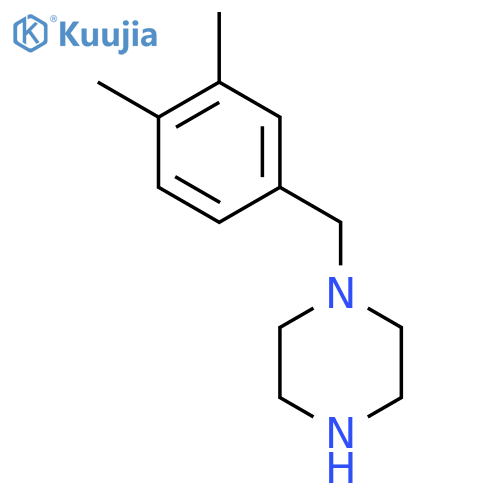 1-(3,4-Dimethylbenzyl)piperazine structure