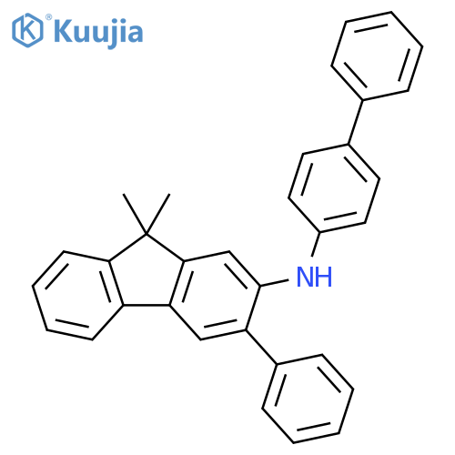 N-([1,1'-biphenyl]-4-yl)-9,9-dimethyl-
3-phenyl-9H-fluoren-2-amine structure