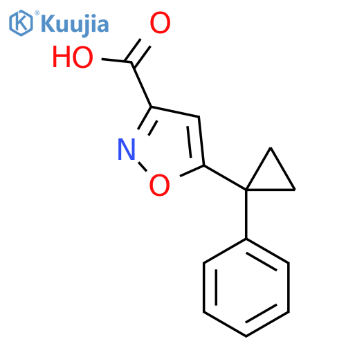 5-(1-phenylcyclopropyl)-1,2-oxazole-3-carboxylic acid structure