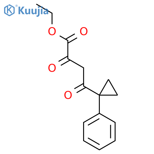 Ethyl 2,4-dioxo-4-(1-phenylcyclopropyl)butanoate structure