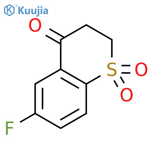 6-Fluoro-2,3-dihydro-4h-thiochromen-4-one 1,1-dioxide structure