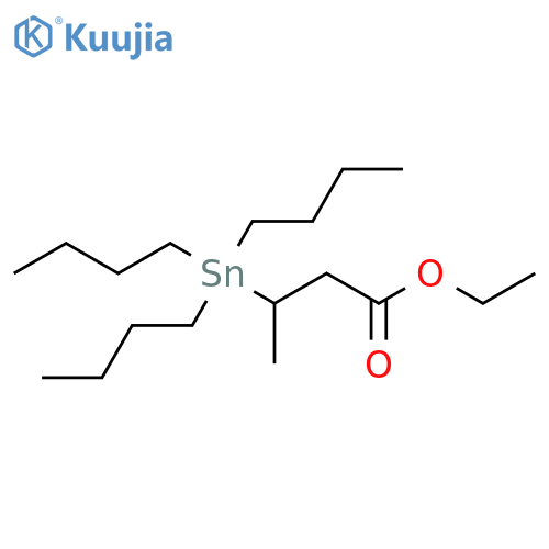Butanoic acid, 3-(tributylstannyl)-, ethyl ester structure