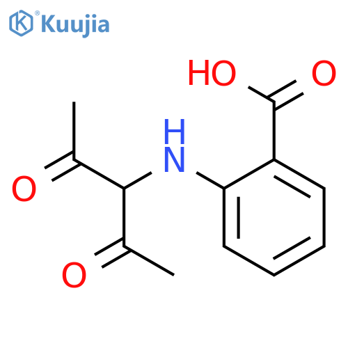 Benzoic acid, 2-[(1-acetyl-2-oxopropyl)amino]- structure