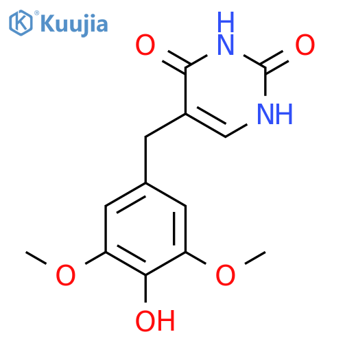 5-(4-Hydroxy-3,5-dimethoxybenzyl)-uracil structure