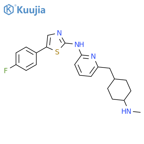 5-(4-Fluorophenyl)-N-(6-((4-(methylamino)cyclohexyl)methyl)pyridin-2-yl)thiazol-2-amine structure