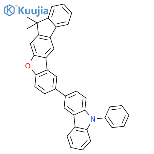 9H-Carbazole, 3-(7,7-dimethyl-7H-benzo[b]fluoreno[3,2-d]furan-2-yl)-9-phenyl- structure