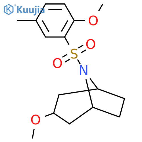 (1R,5S)-3-methoxy-8-((2-methoxy-5-methylphenyl)sulfonyl)-8-azabicyclo[3.2.1]octane structure