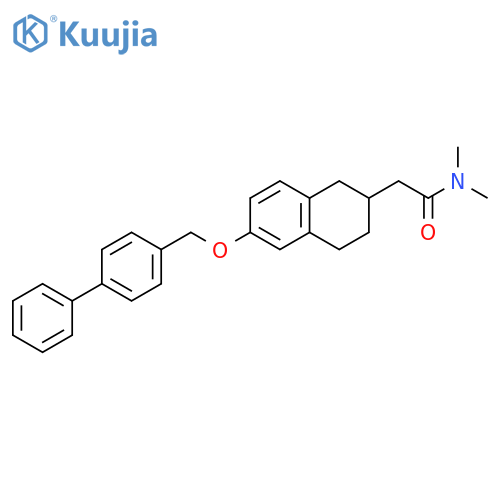 2-(6-([1,1'-biphenyl]-4-ylmethoxy)-1,2,3,4-tetrahydronaphthalen-2-yl)-N,N-dimethylacetamide structure