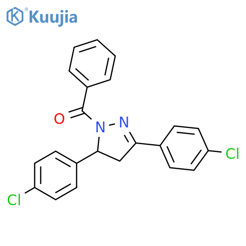 1-benzoyl-3,5-bis(4-chlorophenyl)-4,5-dihydro-1H-pyrazole structure