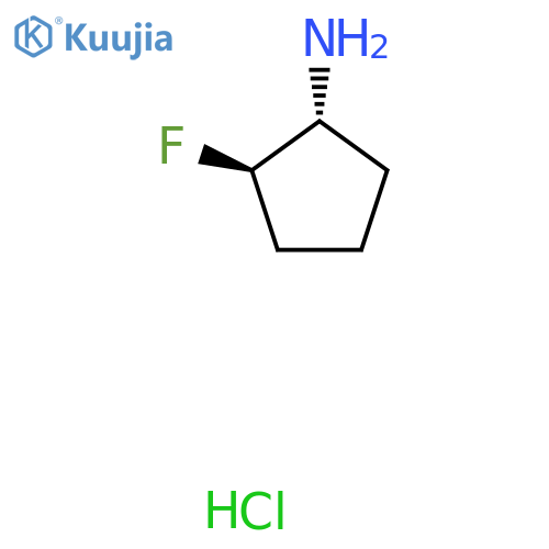 trans-2-Fluorocyclopentan-1-amine hydrochloride structure