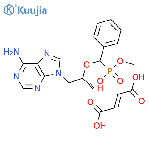methyl phenyl((((R)-1-(6-amino-9H-purin-9-yl)propan-2-yl) oxy)methyl)phosphonate fumaric acid salt structure