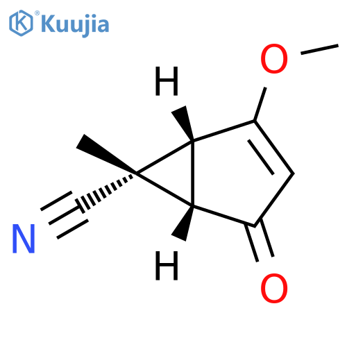 Bicyclo[3.1.0]hex-2-ene-6-carbonitrile, 2-methoxy-6-methyl-4-oxo-, (1R,5S,6R)-rel- (9CI) structure