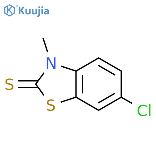 6-chloro-3-methyl-1,3-benzothiazole-2-thione structure