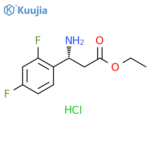 ethyl (3R)-3-amino-3-(2,4-difluorophenyl)propanoate hydrochloride structure