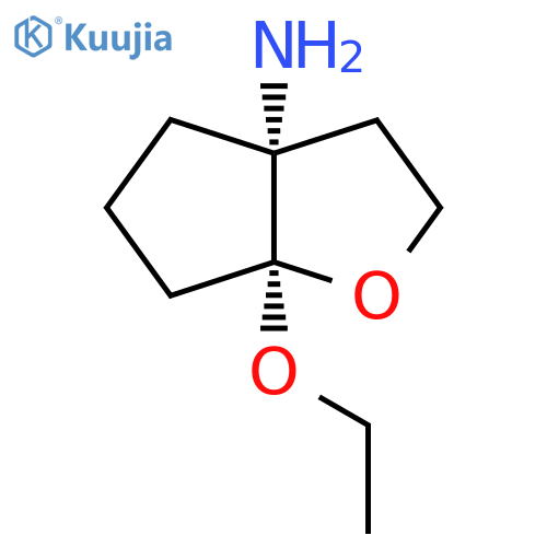rac-(3aR,6aS)-6a-ethoxy-hexahydro-2H-cyclopenta[b]furan-3a-amine structure