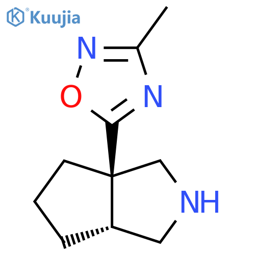 rac-5-[(3aR,6aR)-octahydrocyclopenta[c]pyrrol-3a-yl]-3-methyl-1,2,4-oxadiazole structure