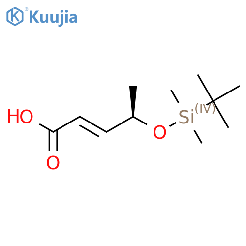 (R,E)-4-((Tert-Butyldimethylsilyl)oxy)pent-2-enoic acid structure
