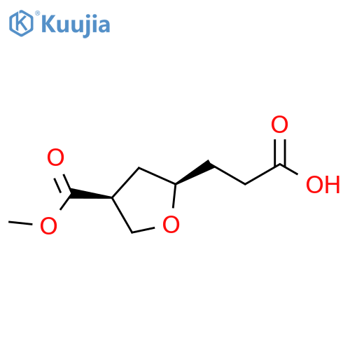 rac-3-[(2R,4S)-4-(methoxycarbonyl)oxolan-2-yl]propanoic acid structure