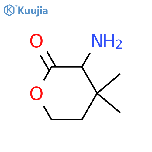 3-amino-4,4-dimethyloxan-2-one structure