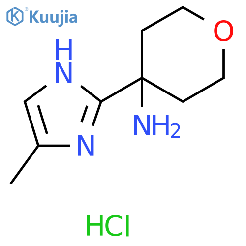 4-(4-methyl-1H-imidazol-2-yl)oxan-4-amine dihydrochloride structure