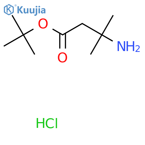 Trt-butyl 3-amino-3-methylbutanoate hydrochloride structure