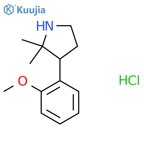 3-(2-Methoxyphenyl)-2,2-dimethylpyrrolidine hydrochloride structure