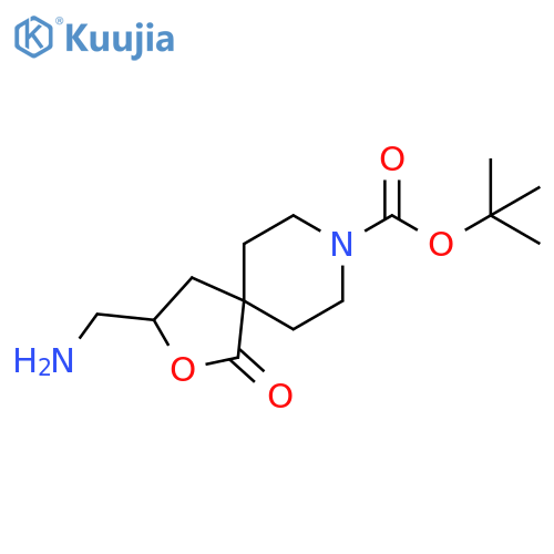 tert-butyl 3-(aminomethyl)-1-oxo-2-oxa-8-azaspiro[4.5]decane-8-carboxylate structure