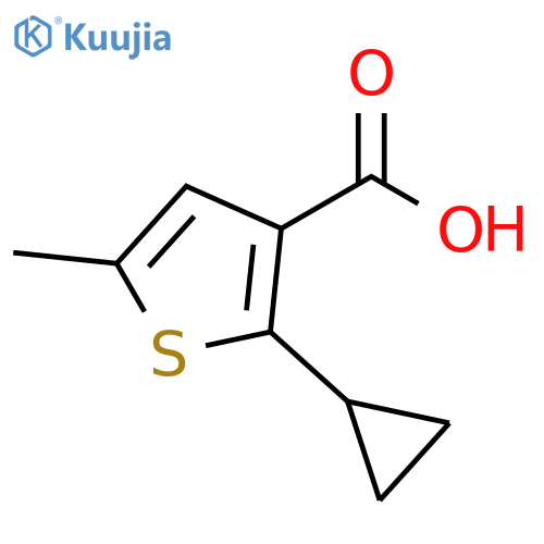 2-cyclopropyl-5-methylthiophene-3-carboxylic acid structure