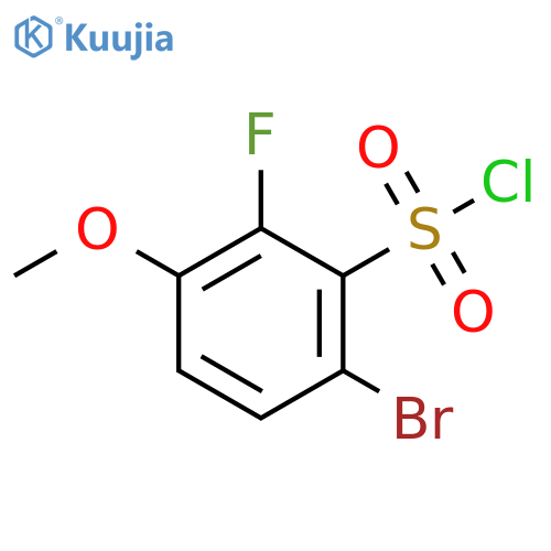 6-bromo-2-fluoro-3-methoxybenzene-1-sulfonyl chloride structure