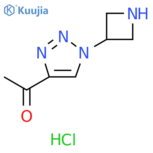 1-[1-(azetidin-3-yl)-1H-1,2,3-triazol-4-yl]ethan-1-one hydrochloride structure