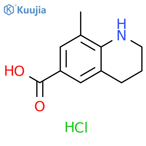 8-methyl-1,2,3,4-tetrahydroquinoline-6-carboxylic acid hydrochloride structure