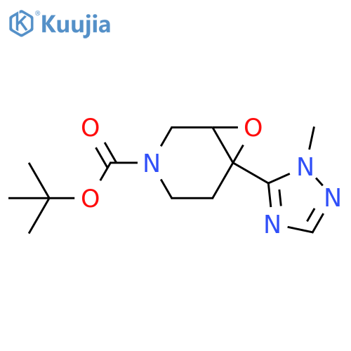 Tert-butyl 6-(2-methyl-1,2,4-triazol-3-yl)-7-oxa-3-azabicyclo[4.1.0]heptane-3-carboxylate structure