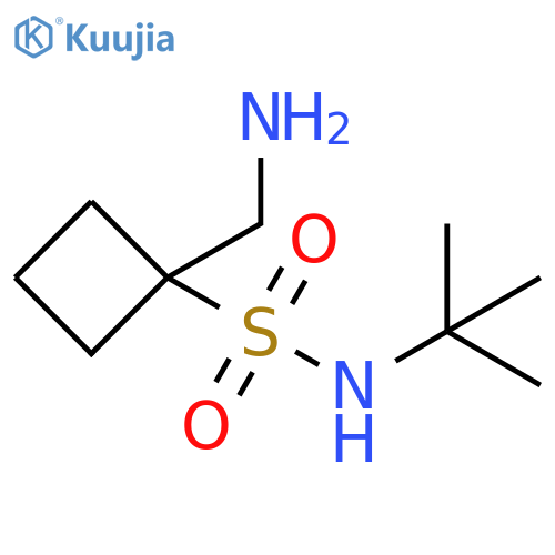 Cyclobutanesulfonamide, 1-(aminomethyl)-N-(1,1-dimethylethyl)- structure
