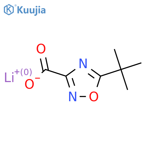 Lithium 5-tert-butyl-1,2,4-oxadiazole-3-carboxylate structure