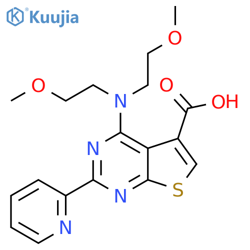 4-bis(2-methoxyethyl)amino-2-(pyridin-2-yl)thieno2,3-dpyrimidine-5-carboxylic acid structure