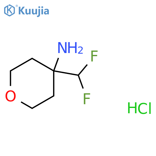 4-(difluoromethyl)oxan-4-amine hydrochloride structure