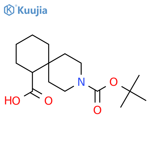 3-tert-butoxycarbonyl-3-azaspiro[5.5]undecane-11-carboxylic acid structure